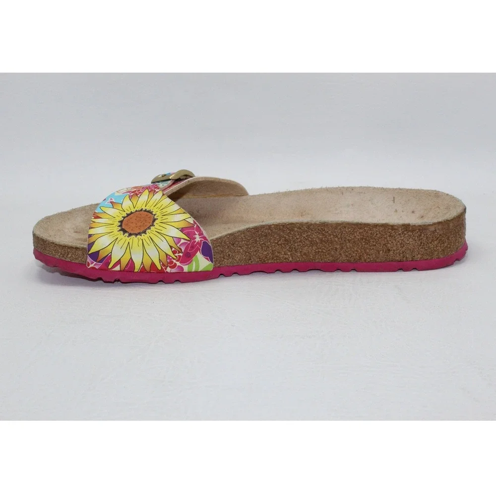 SINGLE SHOE Birkis Birkenstock Floral Sunflower Slide Sandal Womens Size 9/260